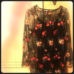 Black floral dress